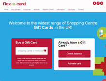 Tablet Screenshot of flex-e-card.com